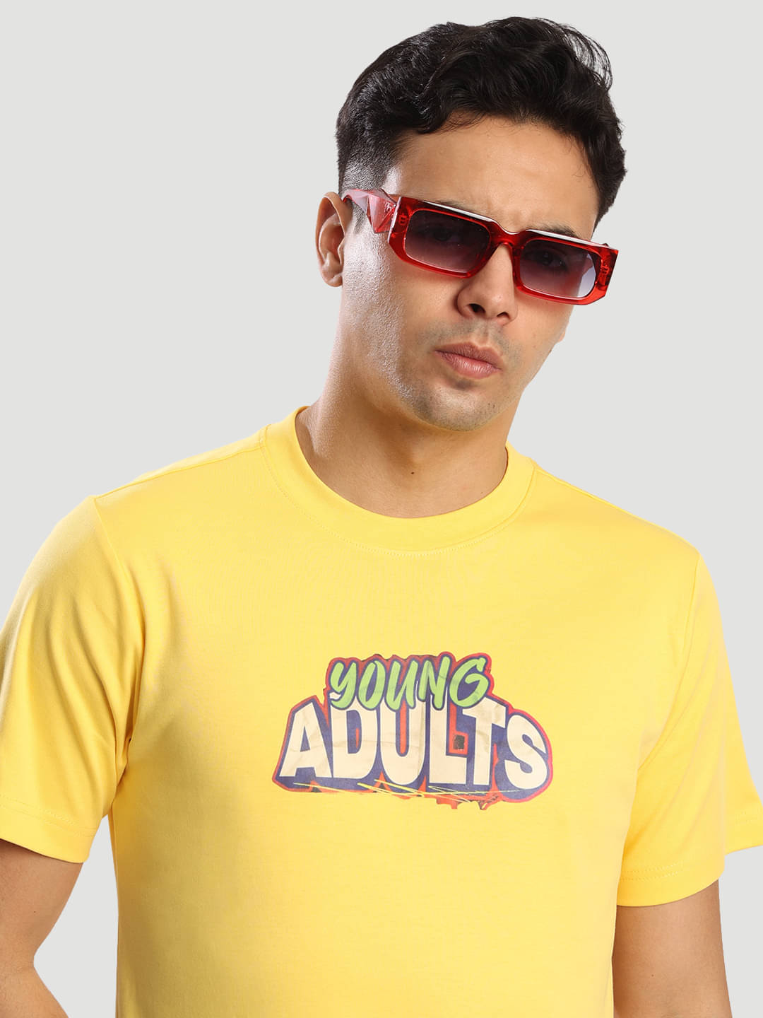     			Bene Kleed Men Cotton Regular Fit Solid T-Shirt ( Yellow )