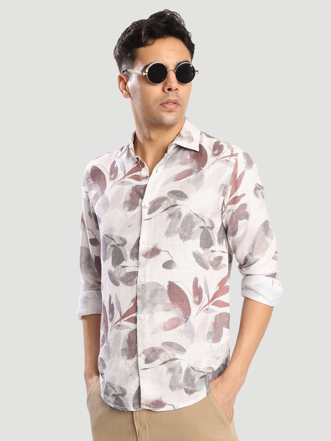 Bene Kleed Polyester Regular Fit Printed Full Sleeves Men's Casual Shirt - Cream ( Pack of 1 ) Bene Kleed Polyester Regular Fit Printed Full Sleeves Men's Casual Shirt - Cream ( Pack of 1 )