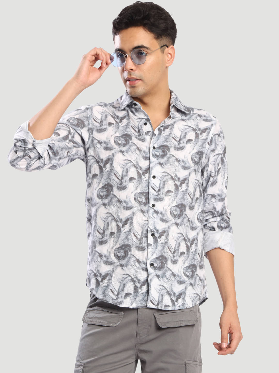 Bene Kleed Viscose Regular Fit Printed Full Sleeves Men's Casual Shirt - White ( Pack of 1 )     			Bene Kleed Viscose Regular Fit Printed Full Sleeves Men's Casual Shirt - White ( Pack of 1 )