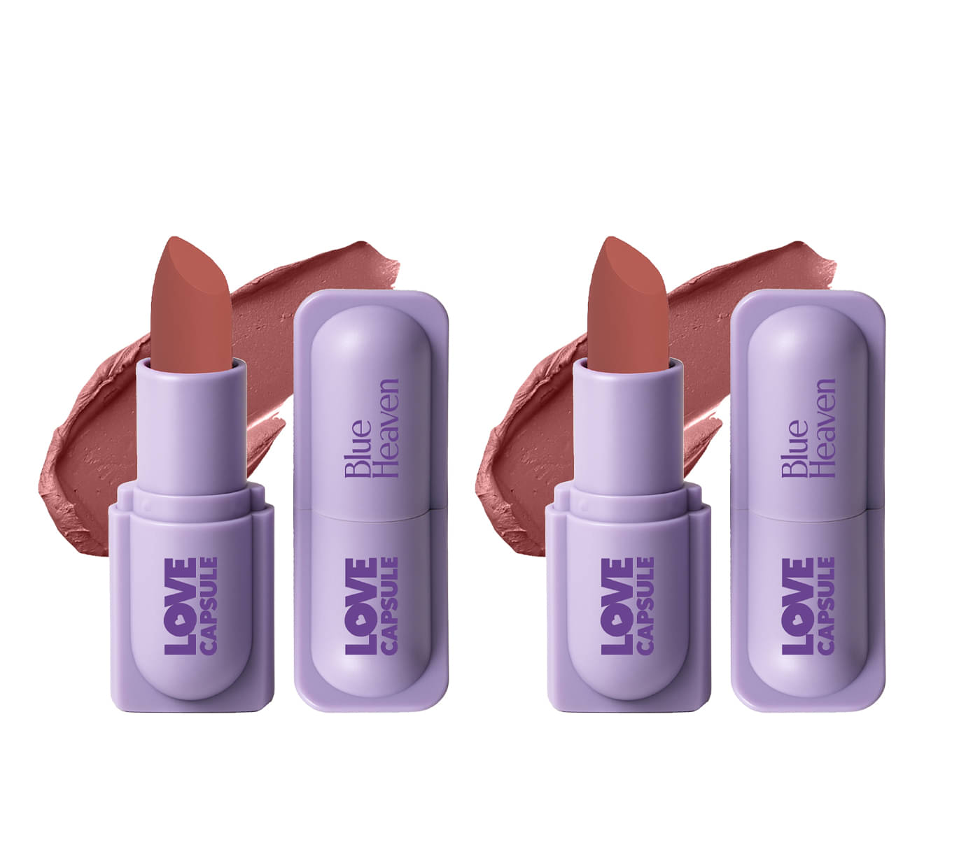     			Blue Heaven Love Capsule Powder Matte Lipstick, Warm Brownie, 4gm (Pack of 2)