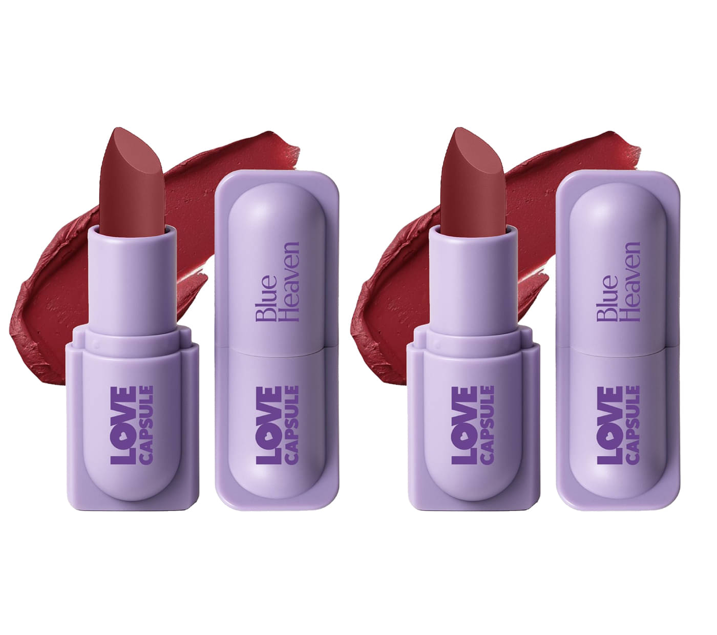     			Blue Heaven Love Capsule Powder Matte Lipstick, Midnight Berry, 4gm (Pack of 2)