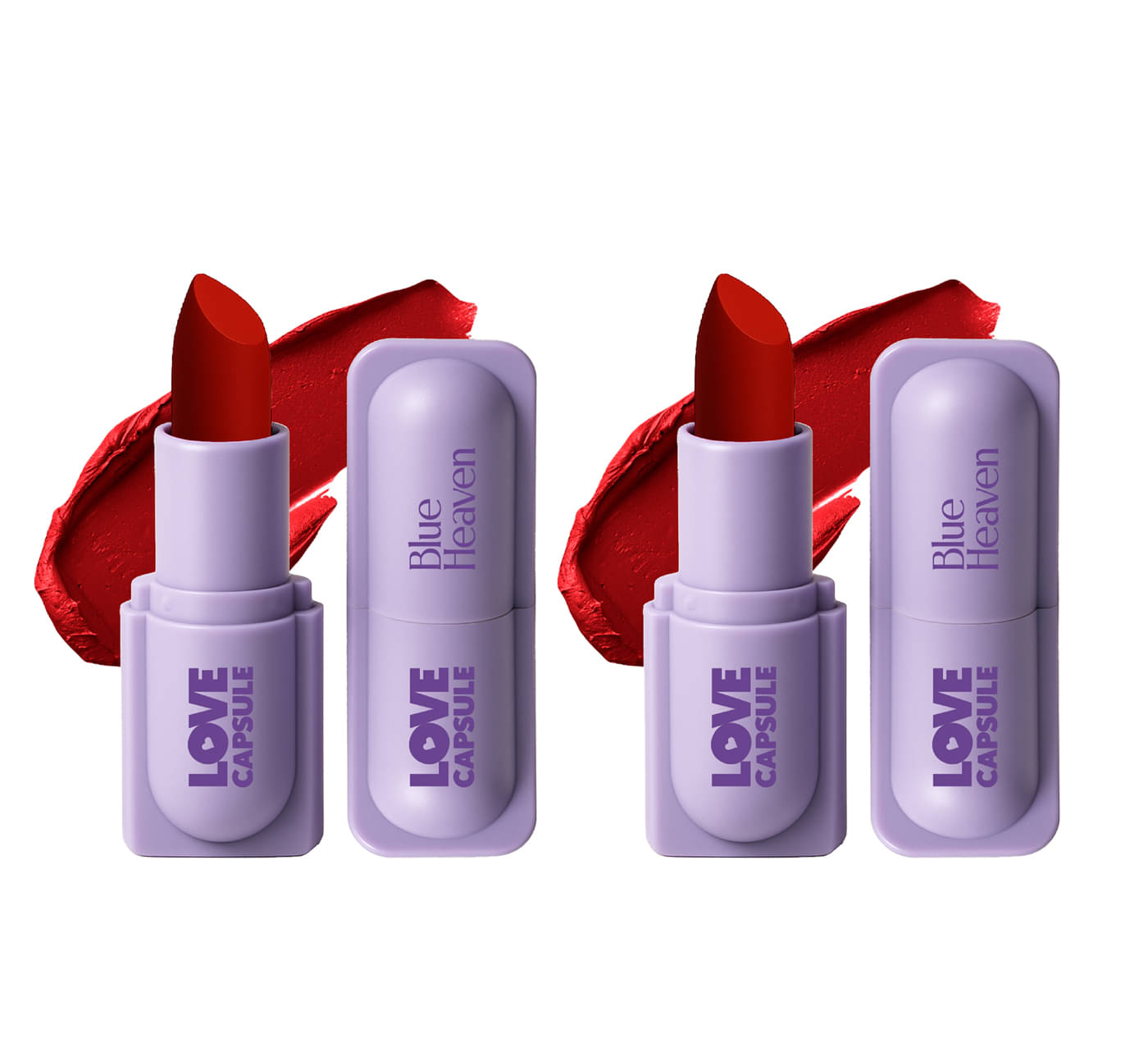     			Blue Heaven Love Capsule Powder Matte Lipstick, Intense Red, 4gm (Pack of 2)