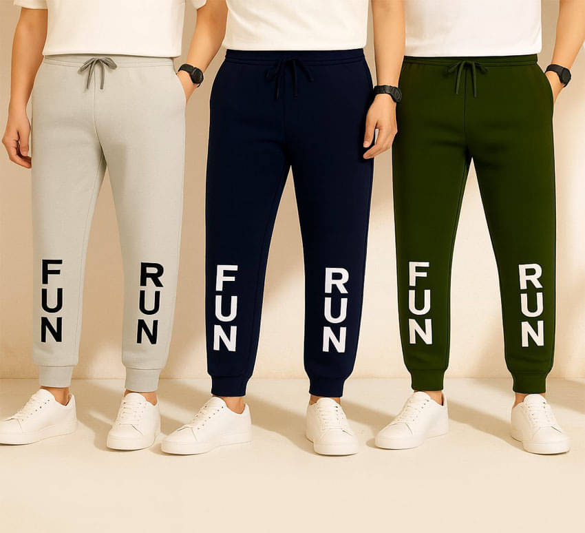 CUTE TREND Pack of 3 Boys Cotton Trackpant ( Multicolor 3 )     			CUTE TREND Pack of 3 Boys Cotton Trackpant ( Multicolor 3 )