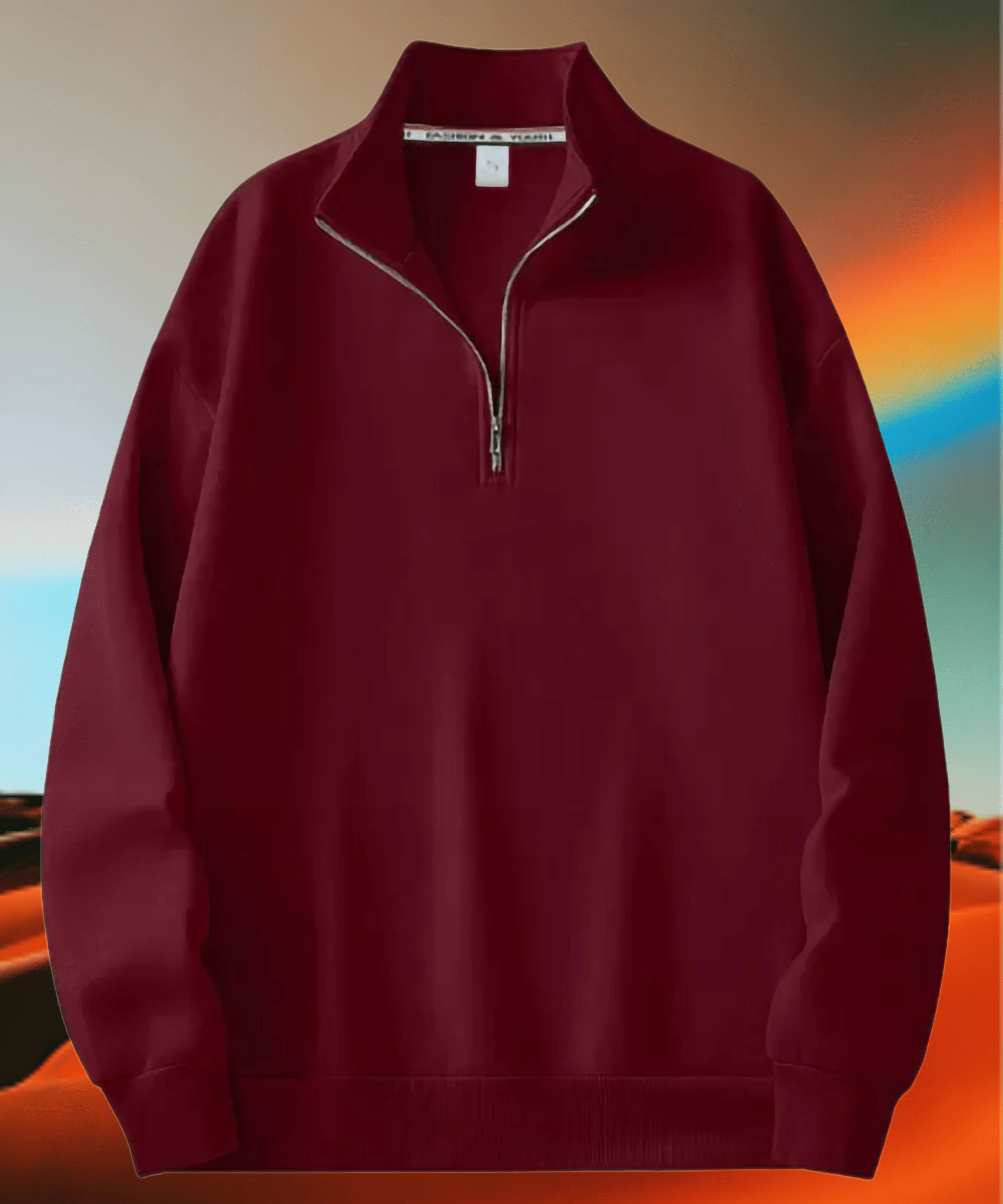     			Christy World Fleece High Neck Men's Sweatshirt - Maroon ( Pack of 1 )