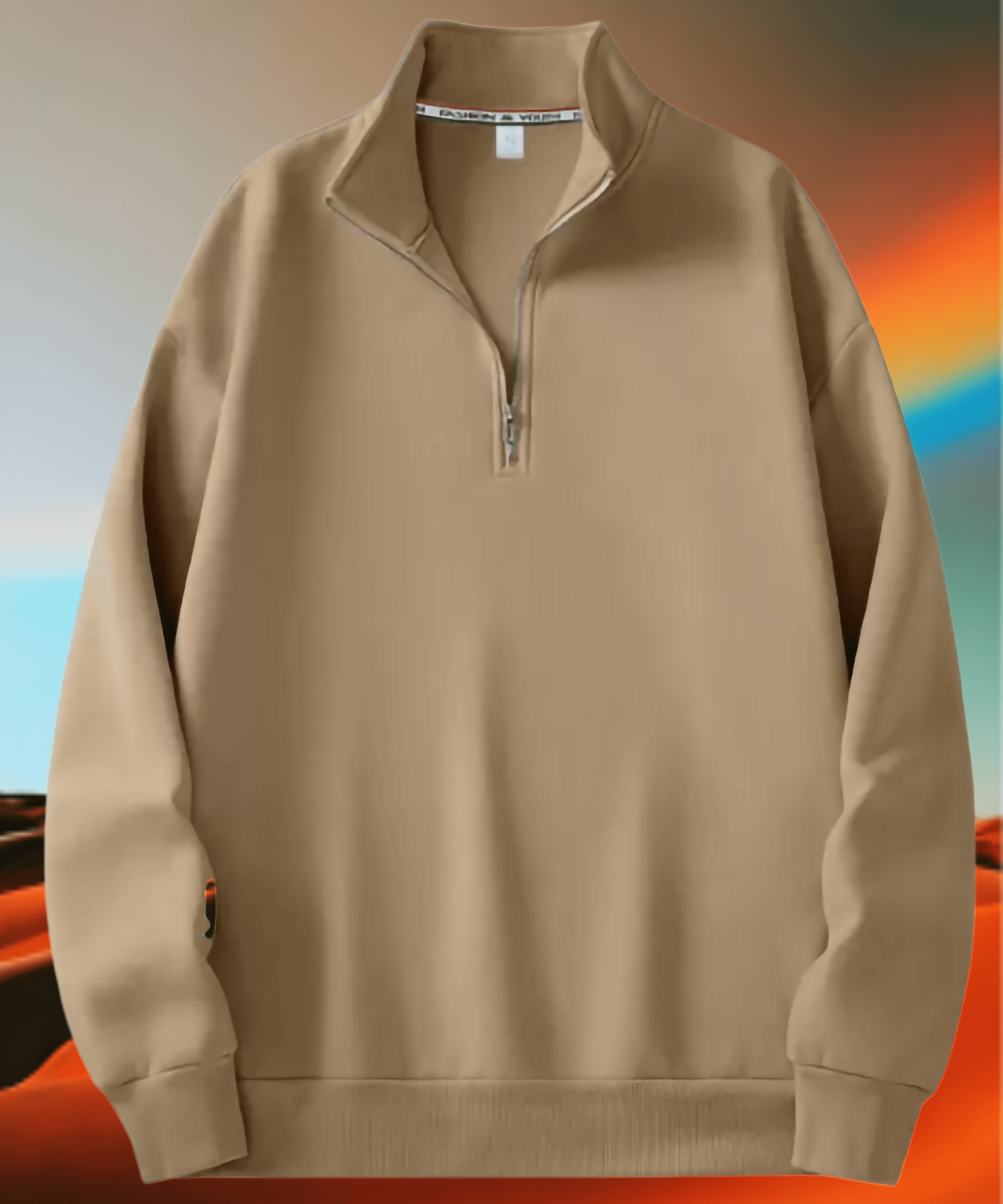 Christy World Fleece High Neck Men's Sweatshirt - Beige ( Pack of 1 ) Christy World Fleece High Neck Men's Sweatshirt - Beige ( Pack of 1 )