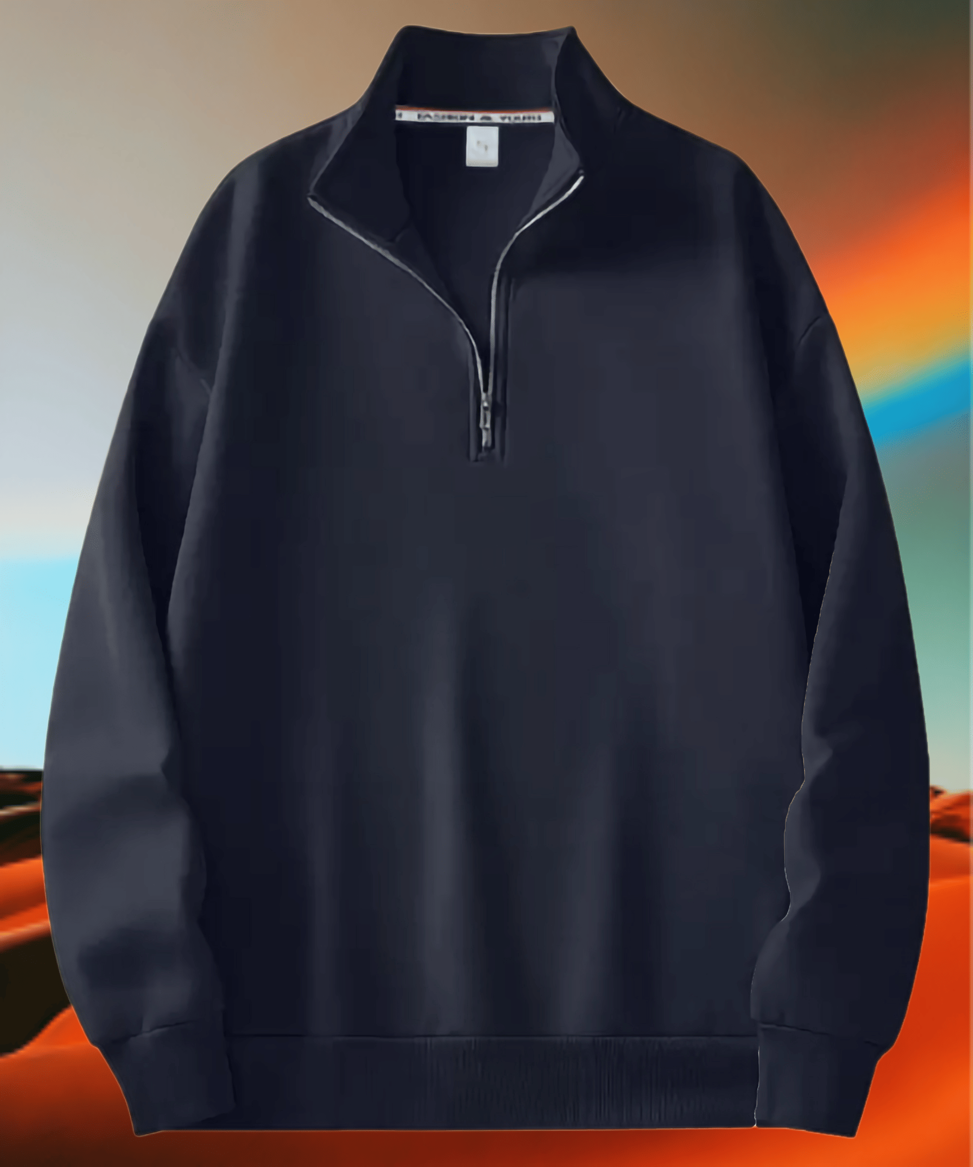 Christy World Fleece High Neck Men's Sweatshirt - Dark Blue ( Pack of 1 ) Christy World Fleece High Neck Men's Sweatshirt - Dark Blue ( Pack of 1 )