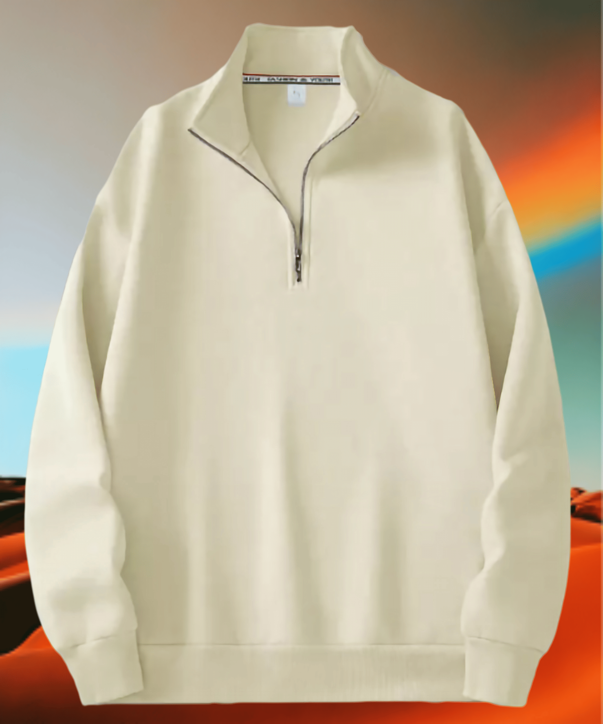 Christy World Fleece High Neck Men's Sweatshirt - White ( Pack of 1 )     			Christy World Fleece High Neck Men's Sweatshirt - White ( Pack of 1 )