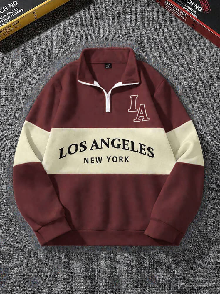 Christy World Fleece High Neck Men's Sweatshirt - Maroon ( Pack of 1 )