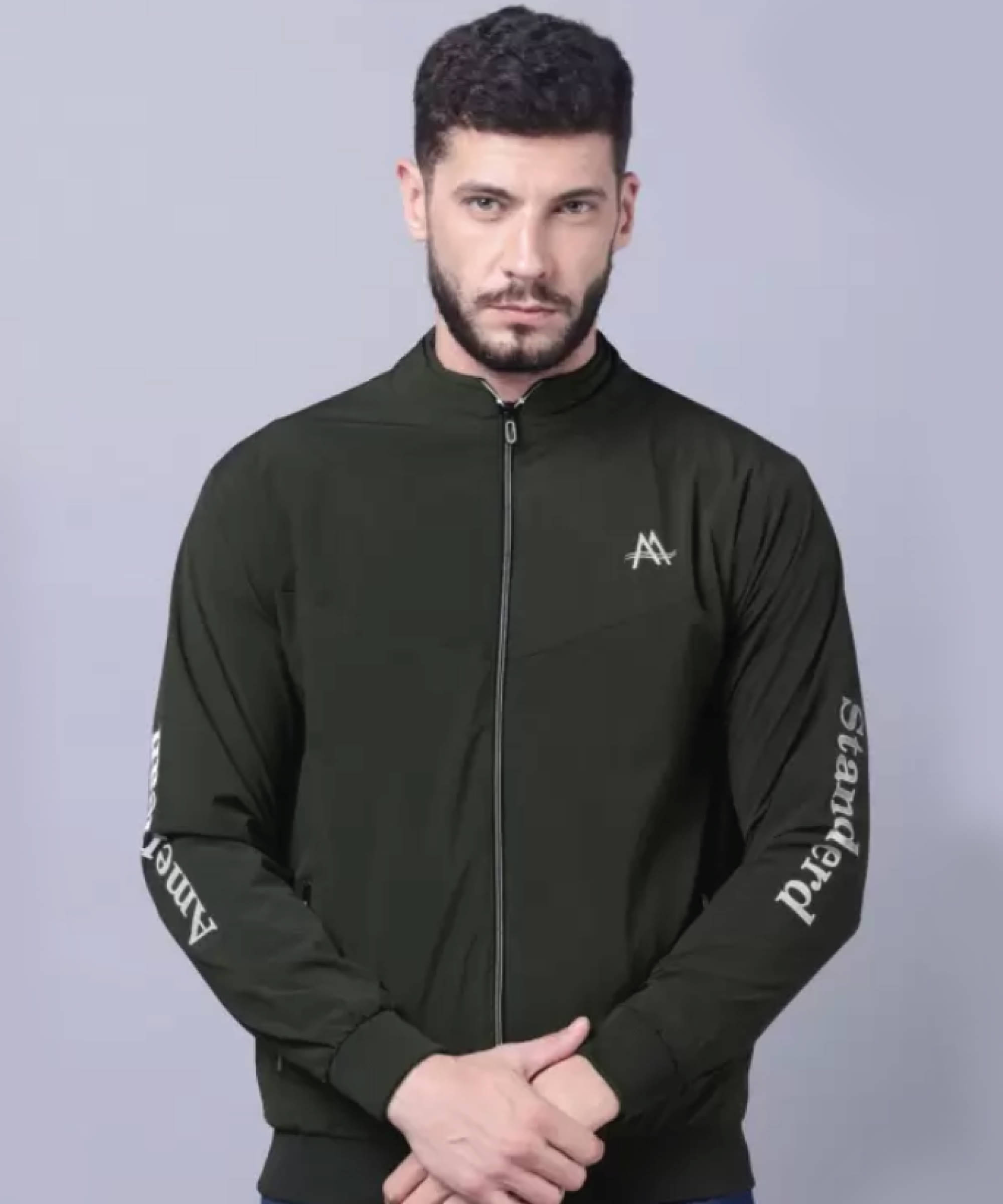     			Christy World Nylon Men's Casual Jacket - Dark Green ( Pack of 1 )