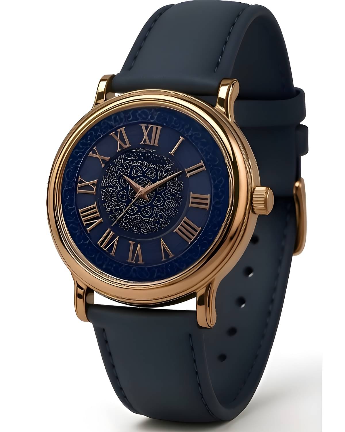     			Cosmic Blue Leather Analog Men's Watch