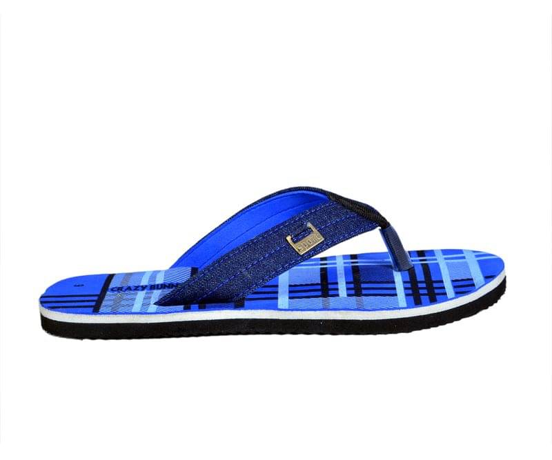     			Crazy Bunny Blue Men's Thong Flip Flop