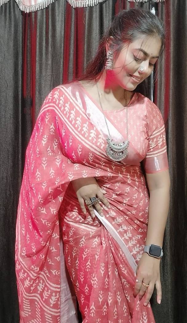     			Ethnic Trendz Cotton Printed Regular Saree With Unstitched Blouse Piece ( Pink )