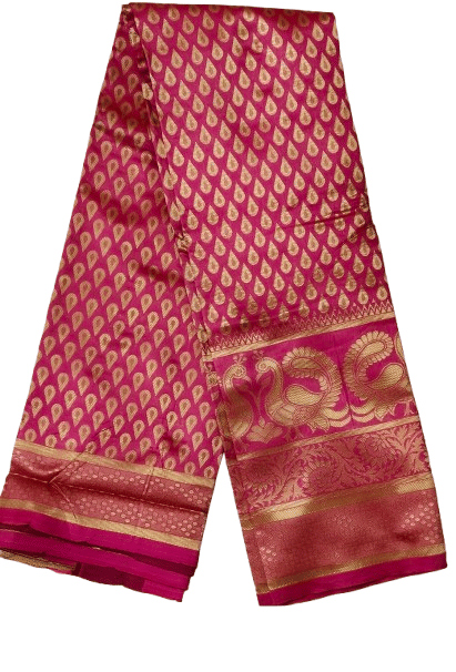 GAURISHANKER CREATION Art Silk Embellished Banarasi saree With Unstitched Blouse Piece ( Fluorescent Pink ) GAURISHANKER CREATION Art Silk Embellished Banarasi saree With Unstitched Blouse Piece ( Fluorescent Pink )