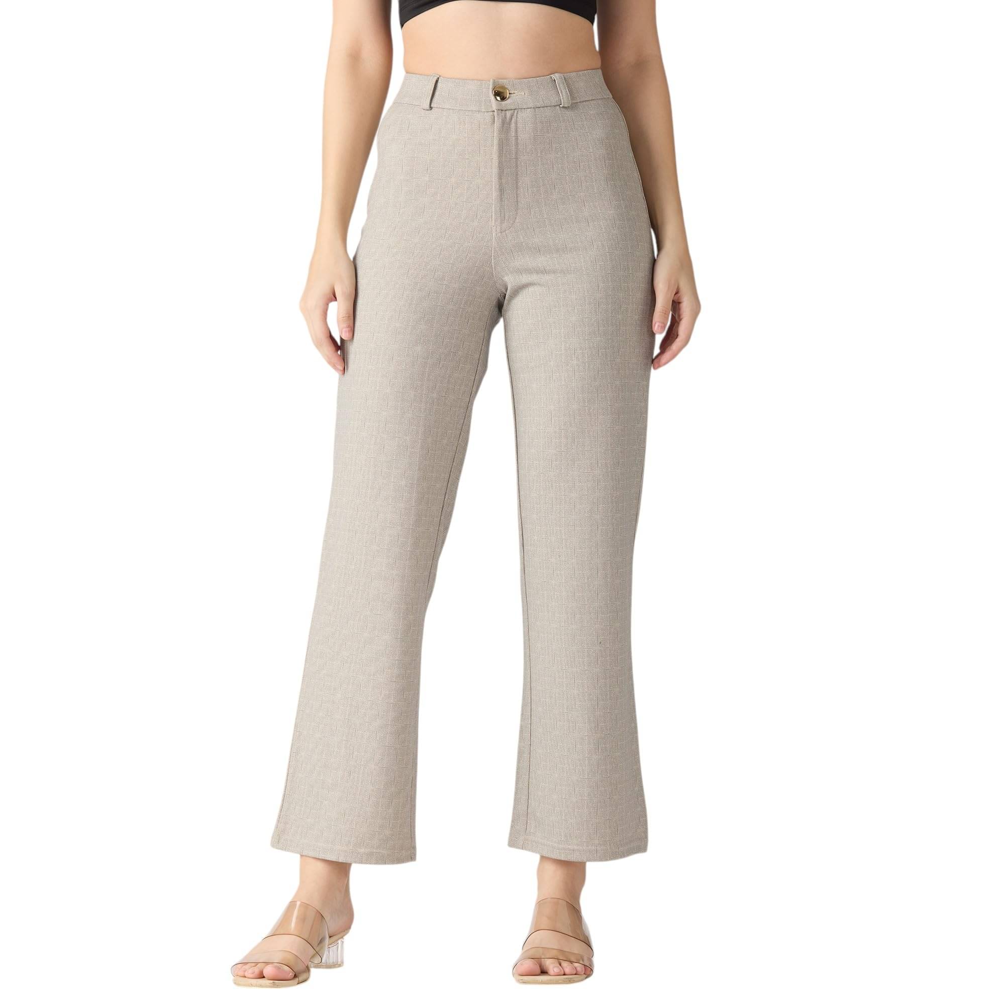     			Globus Women Cotton Blend Casual Trousers ( Beige )