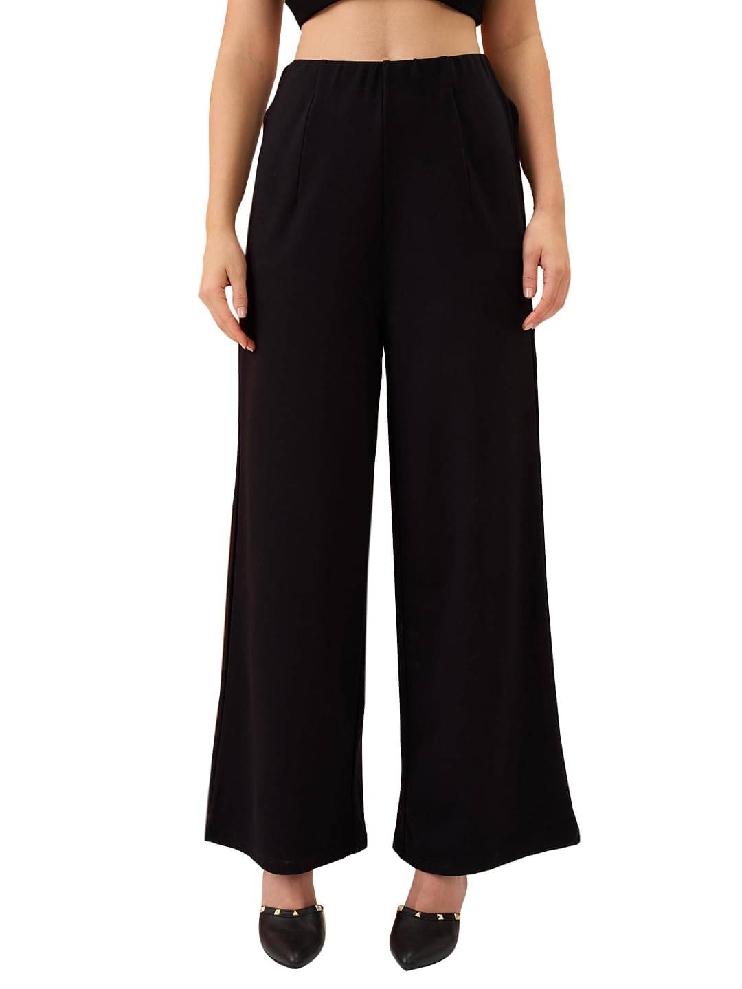     			Globus Women Cotton Blend Casual Trousers ( Black )
