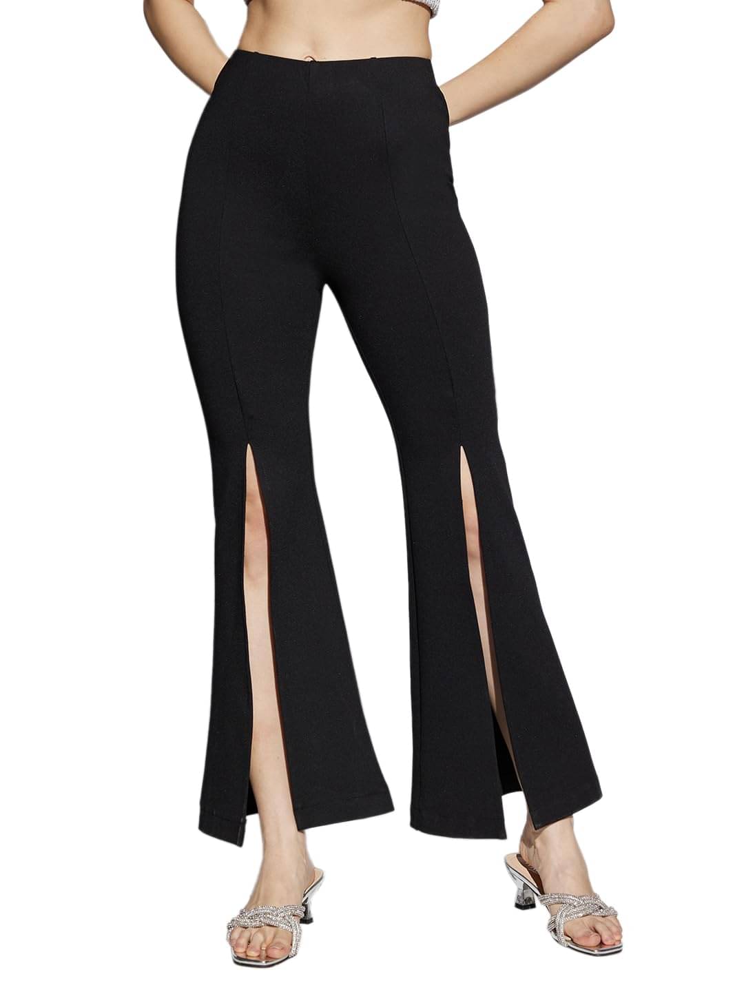     			Globus Women Cotton Blend Casual Trousers ( Black )