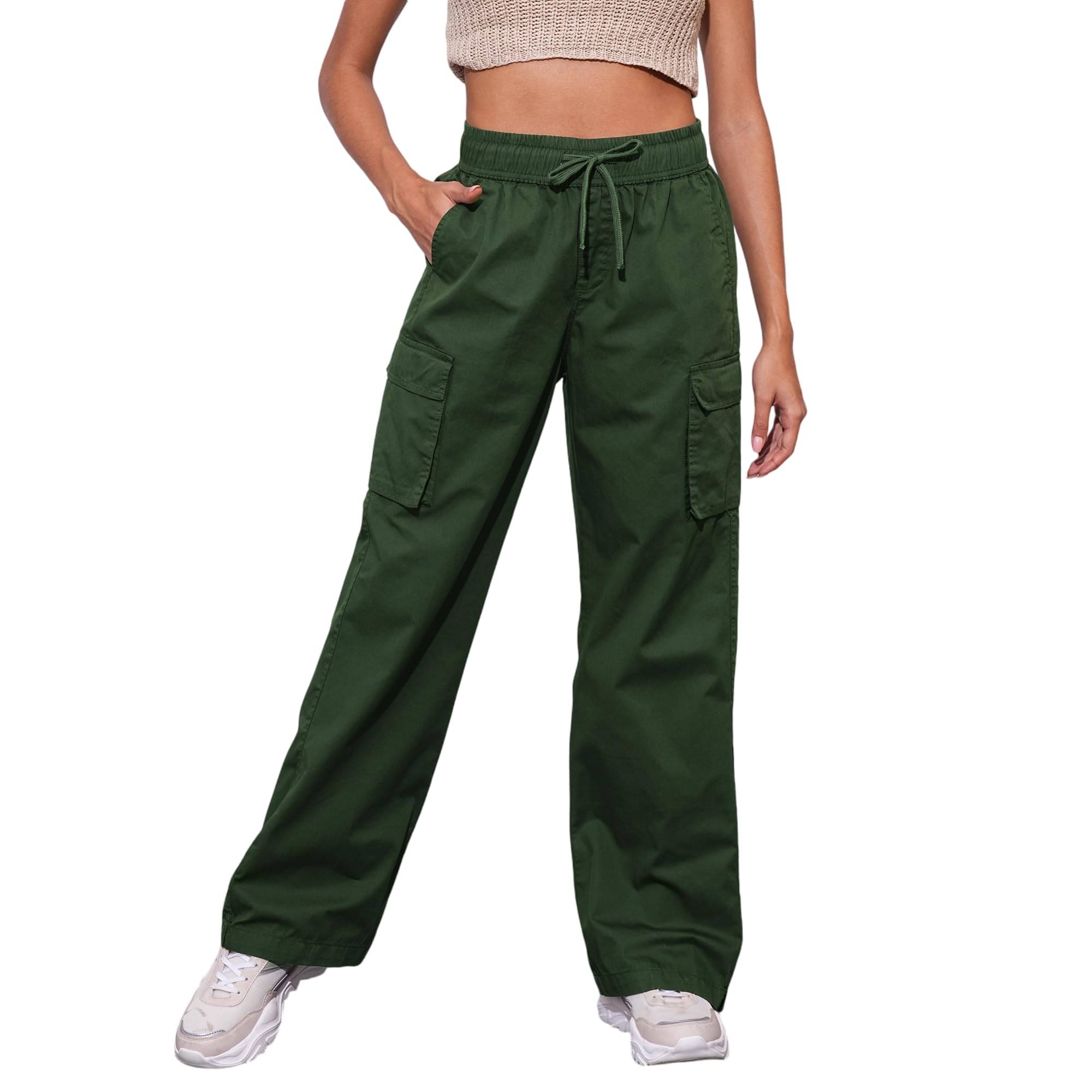     			Globus Women Cotton Blend Casual Trousers ( Olive )