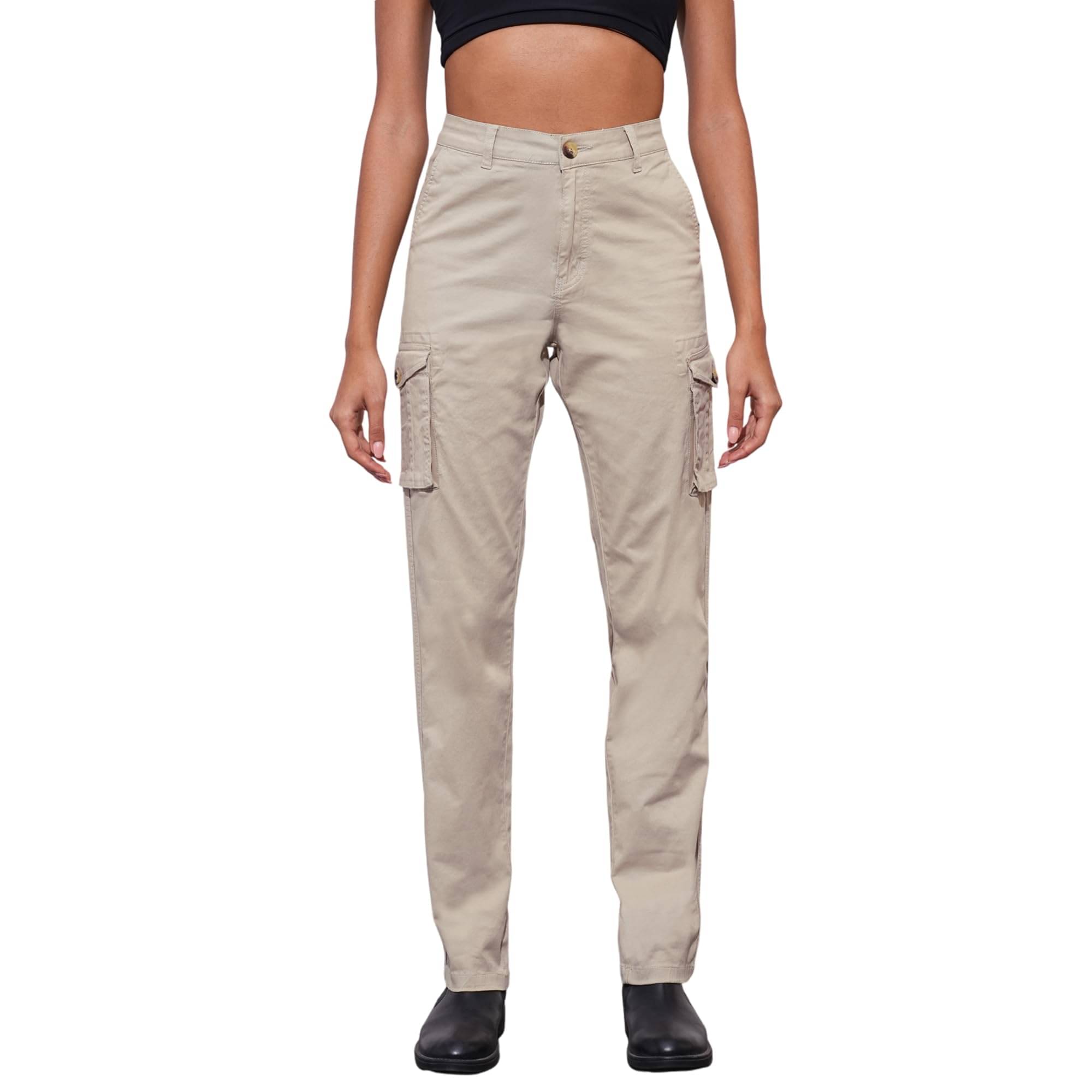     			Globus Women Cotton Blend Casual Trousers ( Beige )