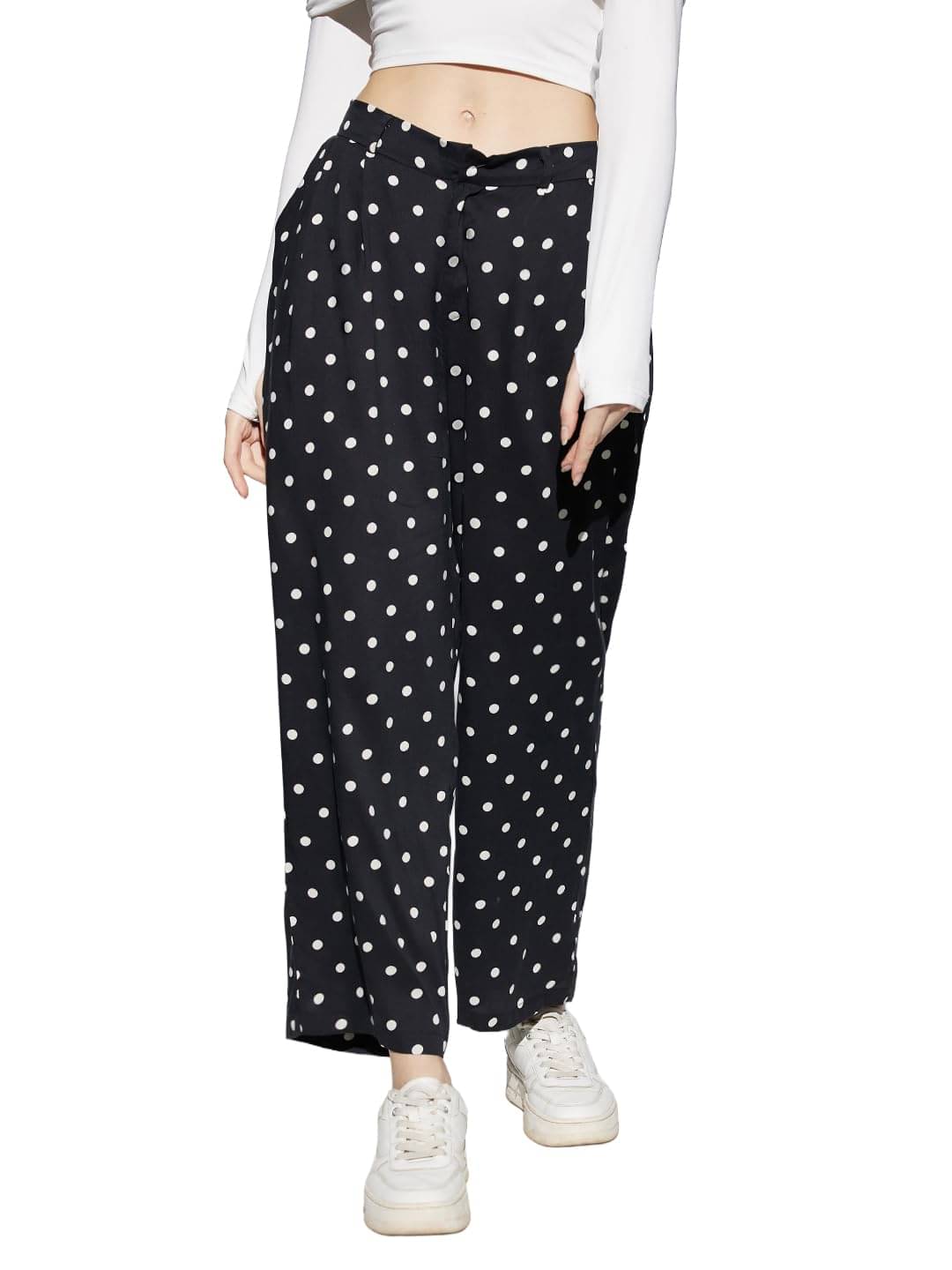     			Globus Women Cotton Casual Trousers ( Black )