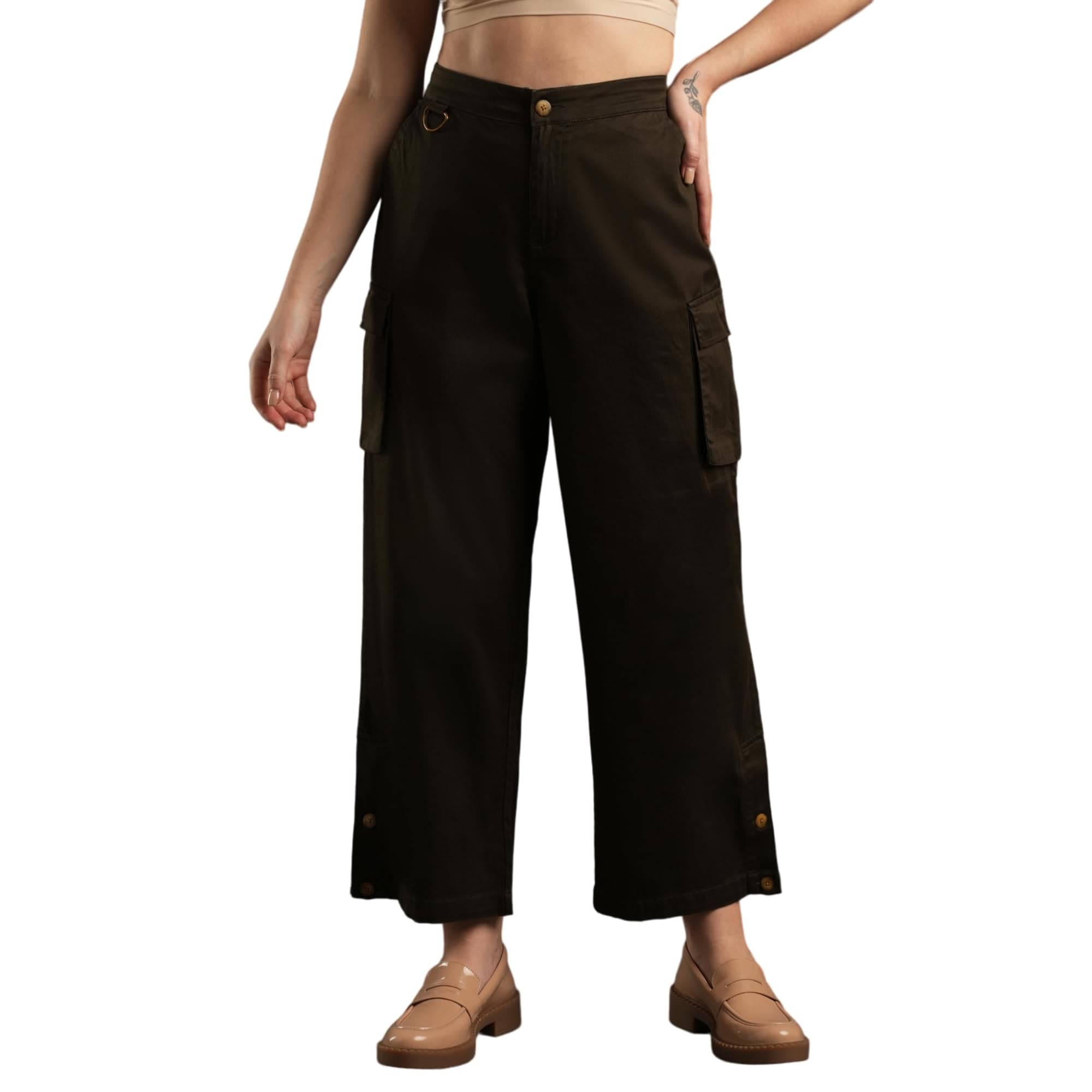    			Globus Women Denim Casual Trousers ( Green )
