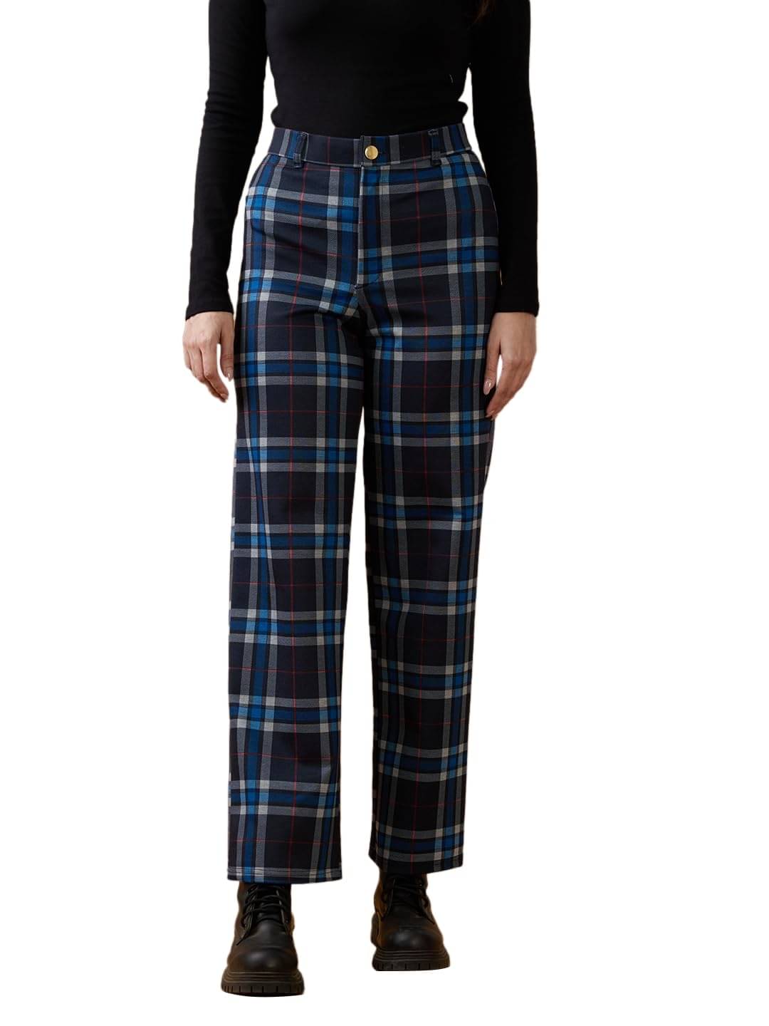     			Globus Women Polyester Casual Trousers ( Blue )