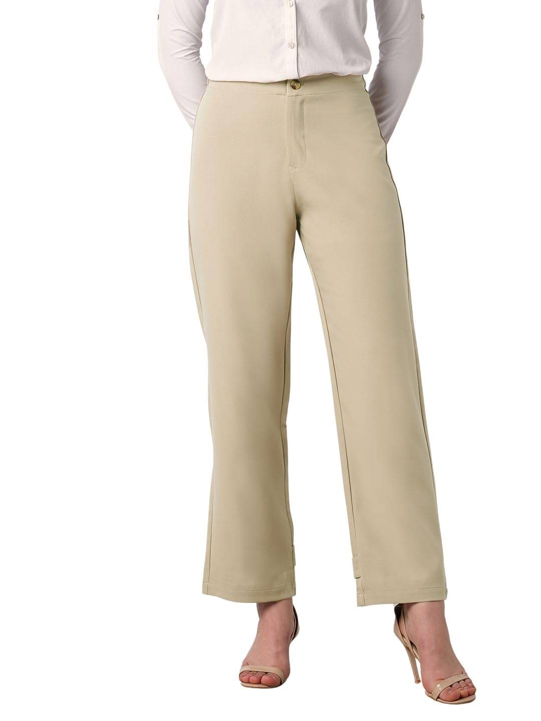     			Globus Women Polyester Casual Trousers ( Beige )