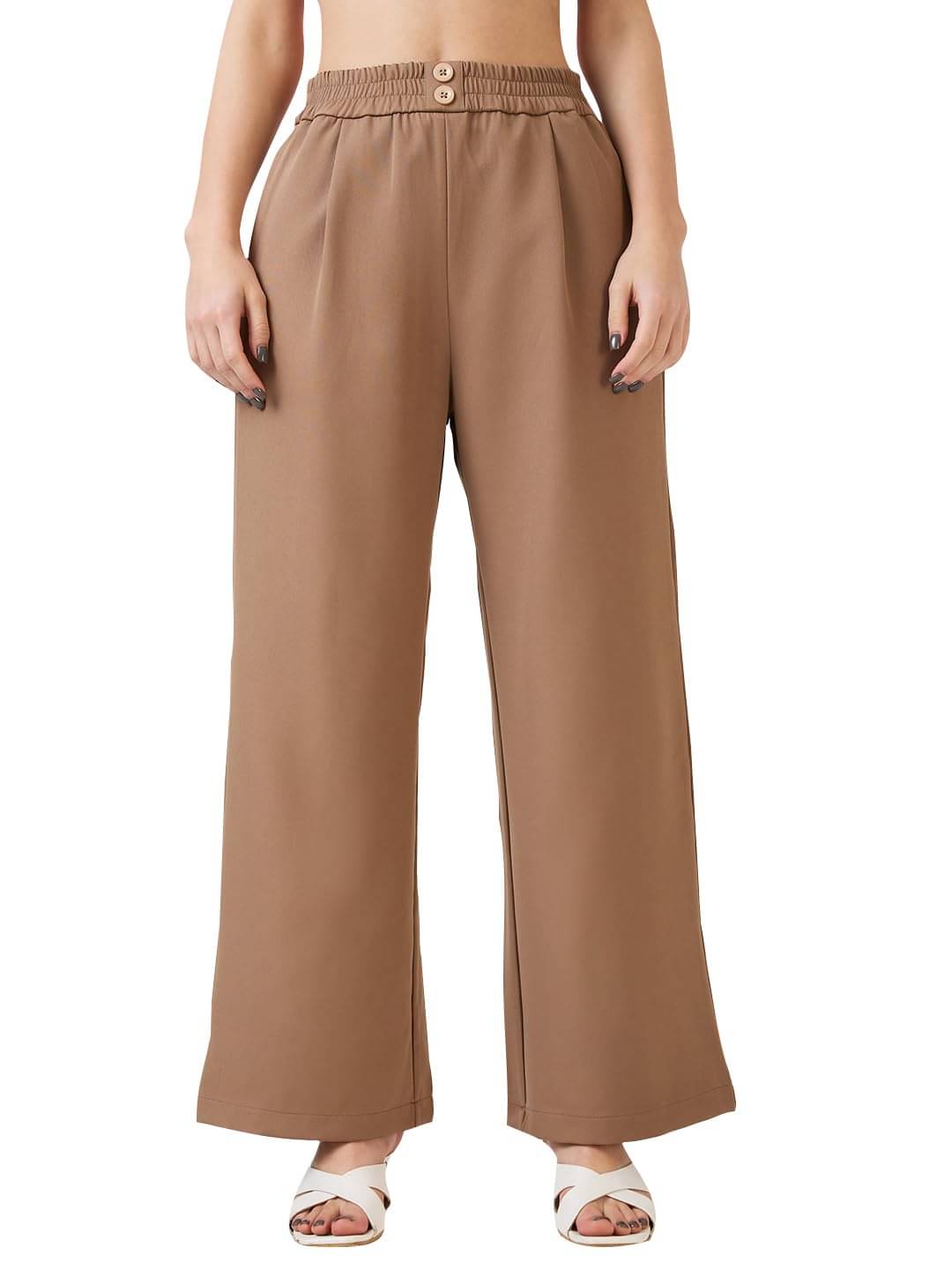     			Globus Women Polyester Casual Trousers ( Beige )