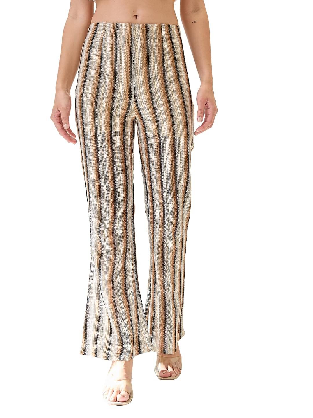     			Globus Women Polyester Casual Trousers ( Off White )