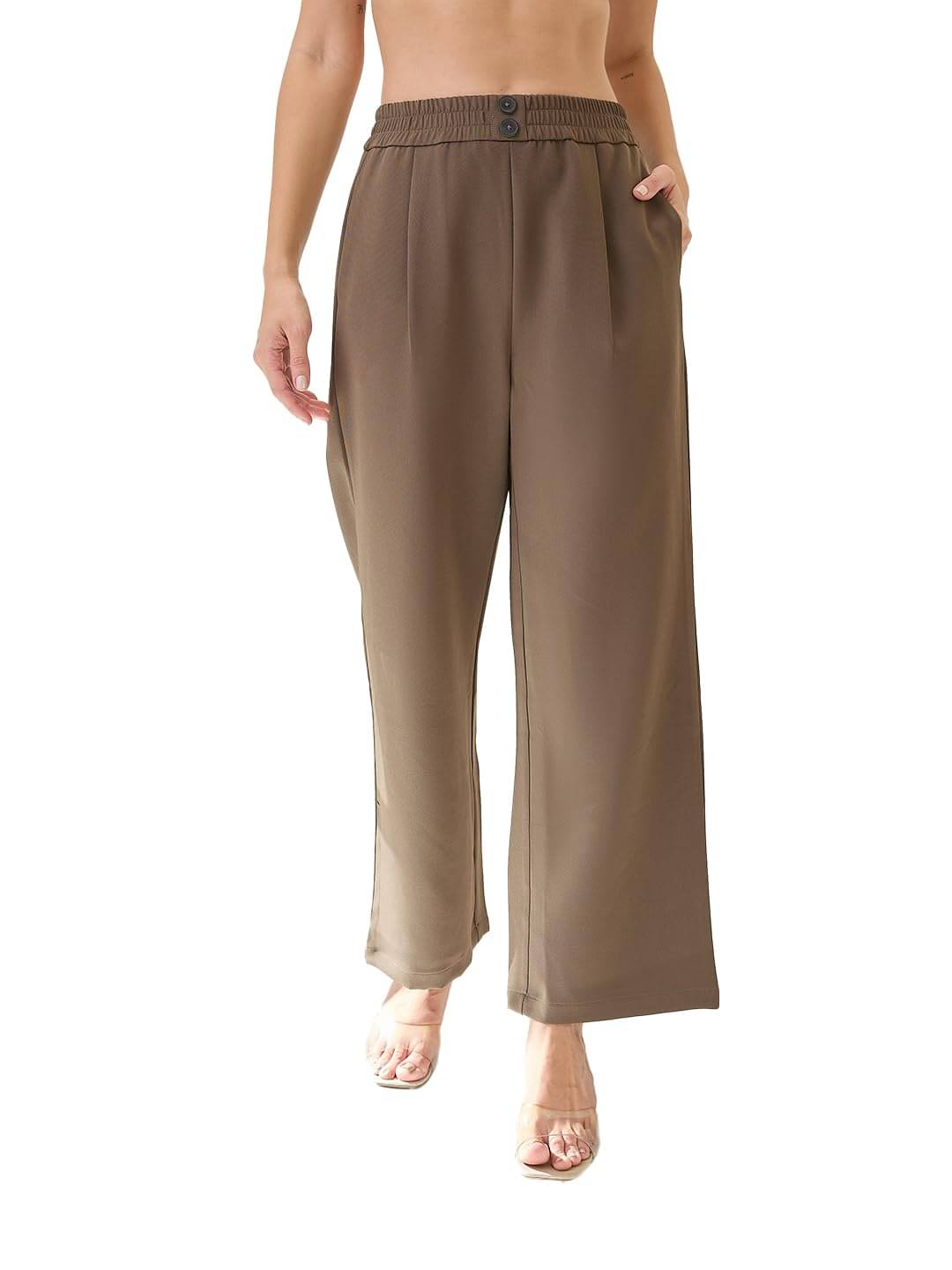     			Globus Women Rayon Blend Casual Trousers ( Green )
