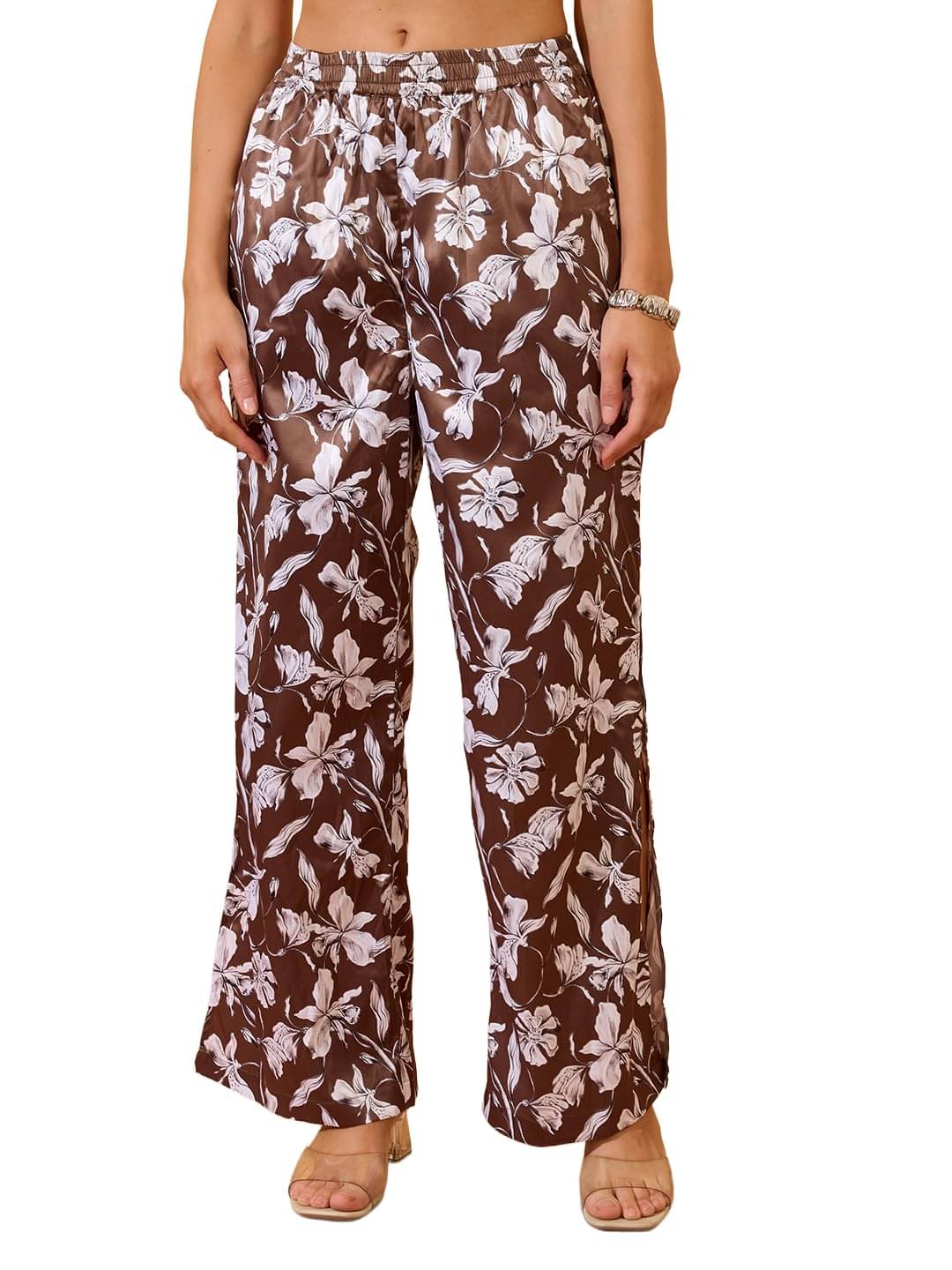    			Globus Women Silk Casual Trousers ( Brown )