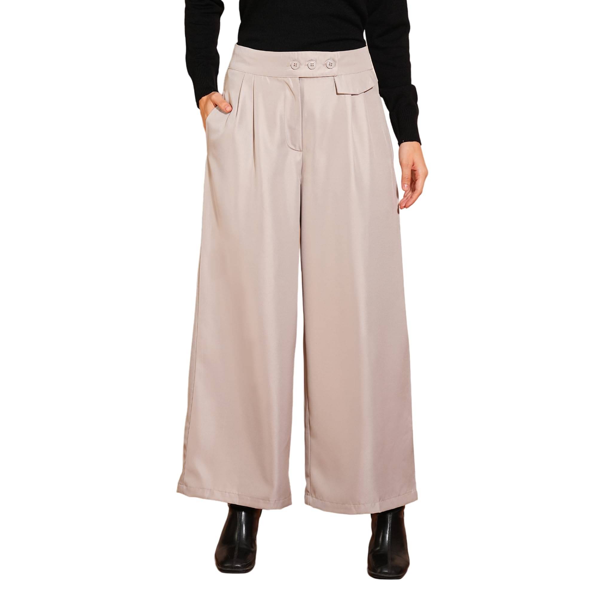     			Globus Women Viscose Casual Trousers ( Grey )