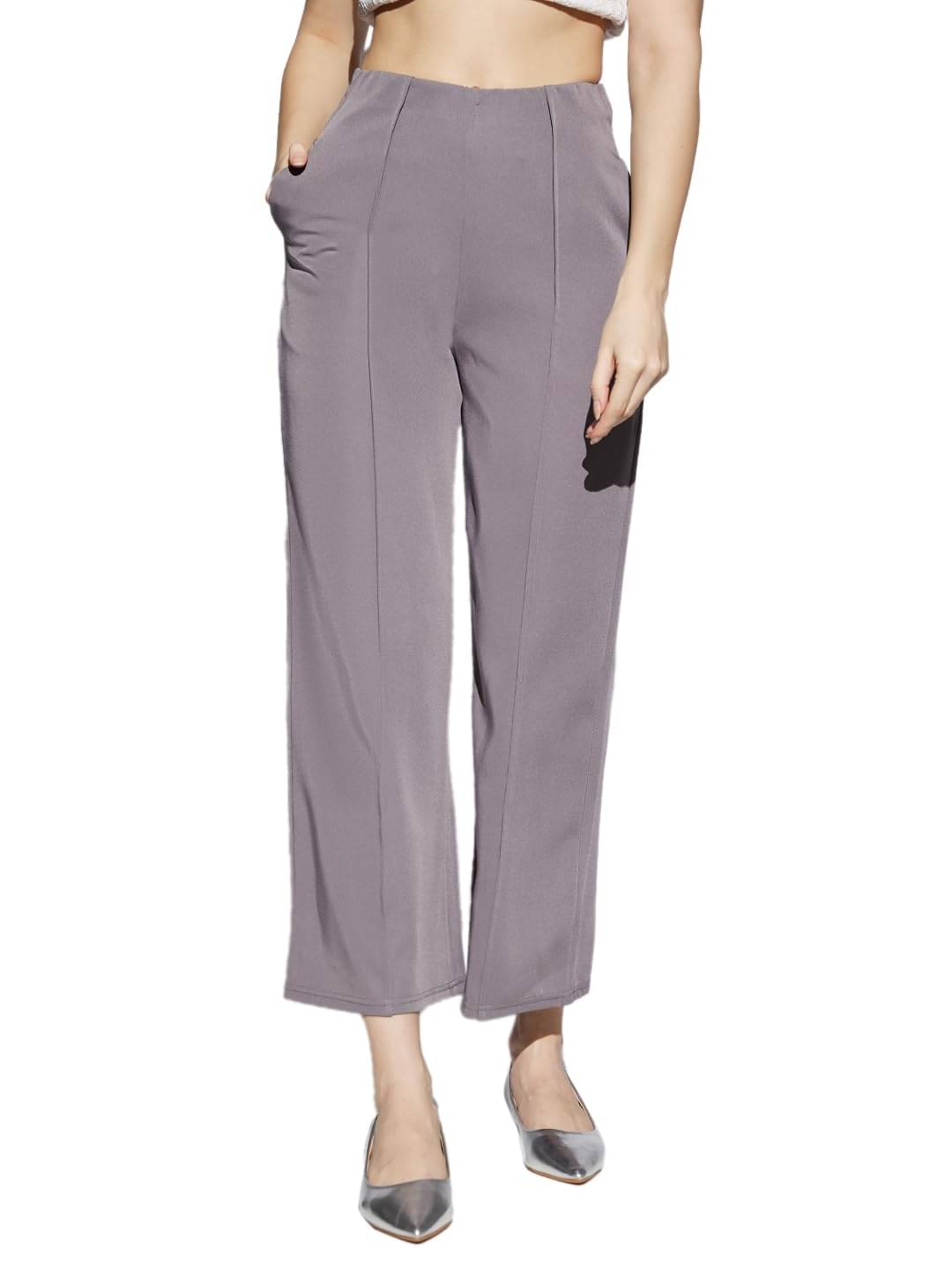     			Globus Women Viscose Casual Trousers ( Grey )