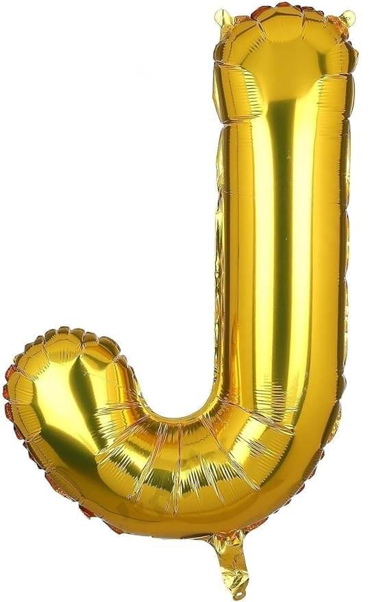     			Golden Letter Foil Balloon-16-Inch – Ideal for Birthday Decor, Anniversaries, Bachelorette Parties, Weddings, Farewells – Personalize with Names or Custom Messages Using Alphabet Balloons (Golden, J)