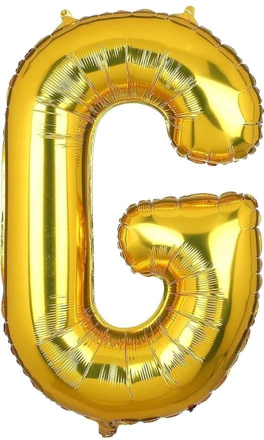     			Golden Letter Foil Balloon-16-Inch – Ideal for Birthday Decor, Anniversaries, Bachelorette Parties, Weddings, Farewells – Personalize with Names or Custom Messages Using Alphabet Balloons (Golden, G)