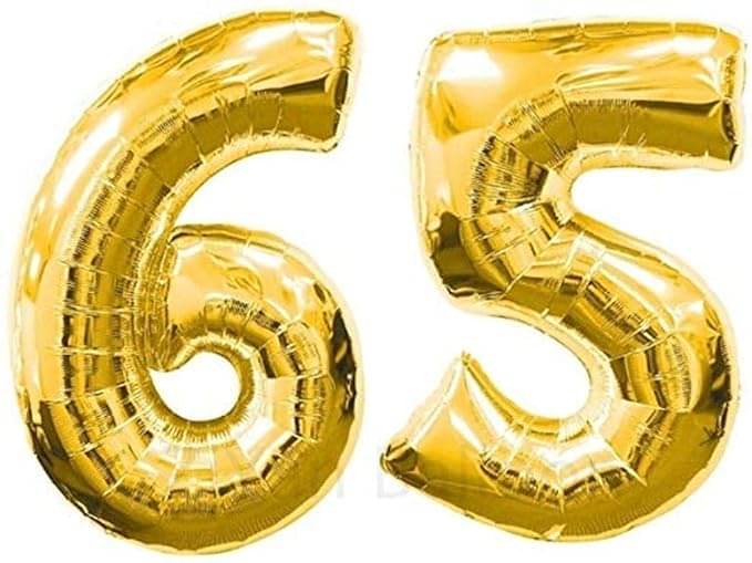     			Golden Number Foil Balloon-16-Inch – Ideal for Birthday Decor, Anniversaries, Parties, Weddings, Farewells – Personalize with Names or Custom Messages Using Number Balloons (Pack of 2) (Golden, 6 & 5)