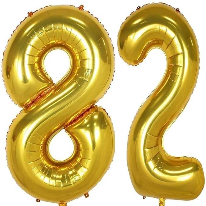     			Golden Number Foil Balloon-16-Inch – Ideal for Birthday Decor, Anniversaries, Parties, Weddings, Farewells – Personalize with Names or Custom Messages Using Number Balloons (Pack of 2) (Golden, 8 & 2)