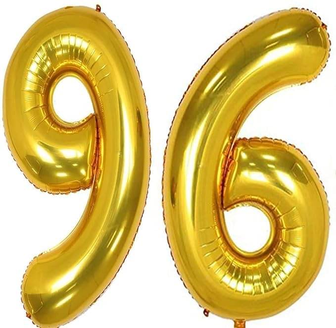     			Golden Number Foil Balloon-16-Inch – Ideal for Birthday Decor, Anniversaries, Parties, Weddings, Farewells – Personalize with Names or Custom Messages Using Number Balloons (Pack of 2) (Golden, 9 & 6)