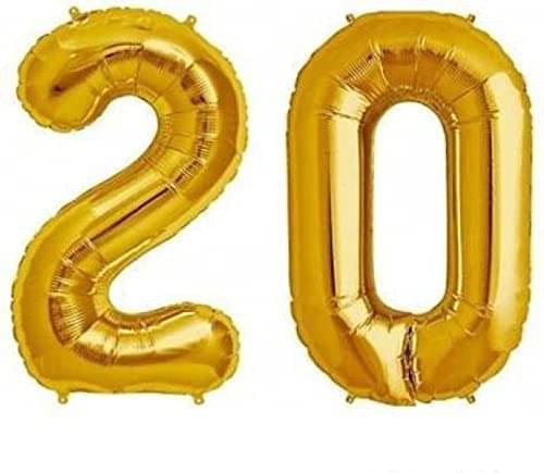     			Golden Number Foil Balloon-16-Inch – Ideal for Birthday Decor, Anniversaries, Parties, Weddings, Farewells – Personalize with Names or Custom Messages Using Number Balloons (Pack of 2) (Golden, 2 & 1)