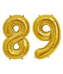     			Golden Number Foil Balloon-16-Inch – Ideal for Birthday Decor, Anniversaries, Parties, Weddings, Farewells – Personalize with Names or Custom Messages Using Number Balloons (Pack of 2) (Golden, 8 & 9)