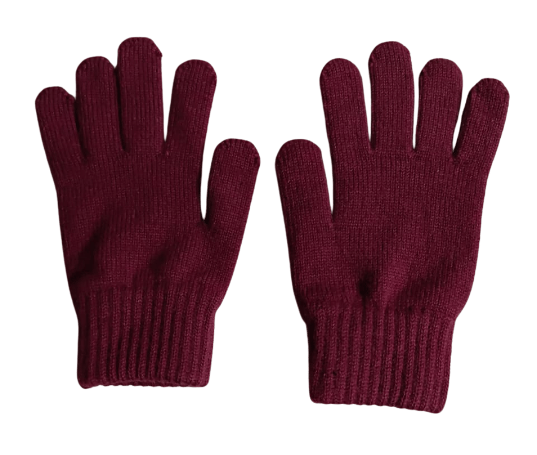     			HeteShe Maroon Woollen Men's Woollen Gloves ( Pack of 1 )