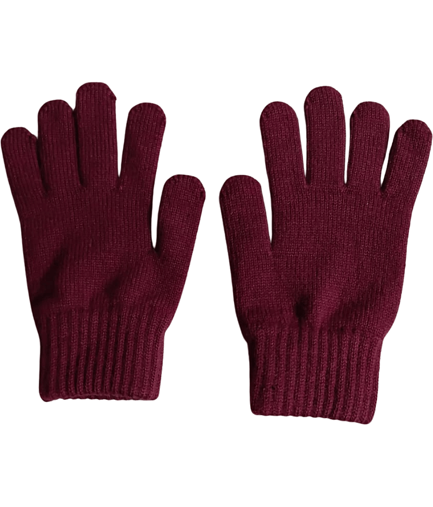 HeteShe Maroon Woollen Men's Woollen Gloves ( Pack of 1 ) - Jewellery Sets | Buy online on ZillyBuy