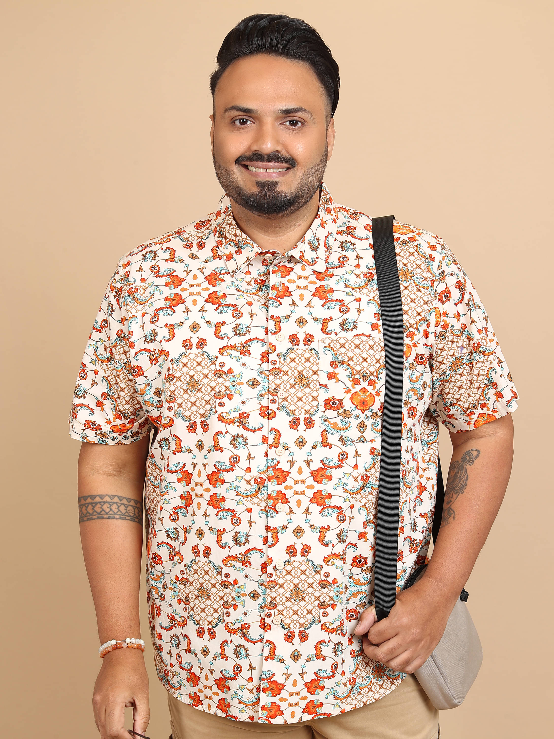     			Highlander 100% Cotton Regular Fit Printed Half Sleeves Men's Casual Shirt - Multicolor ( Pack of 1 )