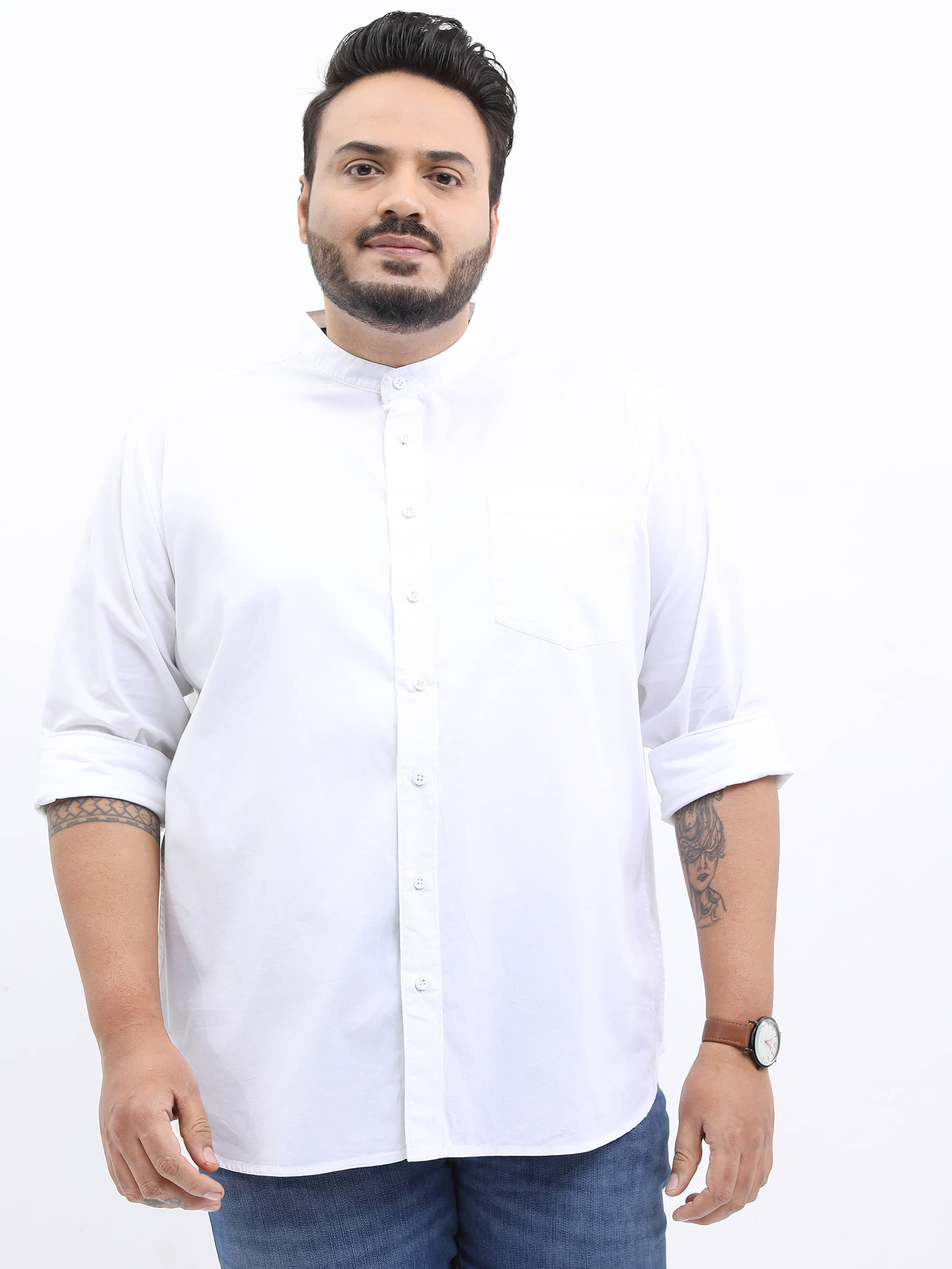 Highlander 100% Cotton Slim Fit Solids Full Sleeves Men's Casual Shirt - White ( Pack of 1 ) Highlander 100% Cotton Slim Fit Solids Full Sleeves Men's Casual Shirt - White ( Pack of 1 )