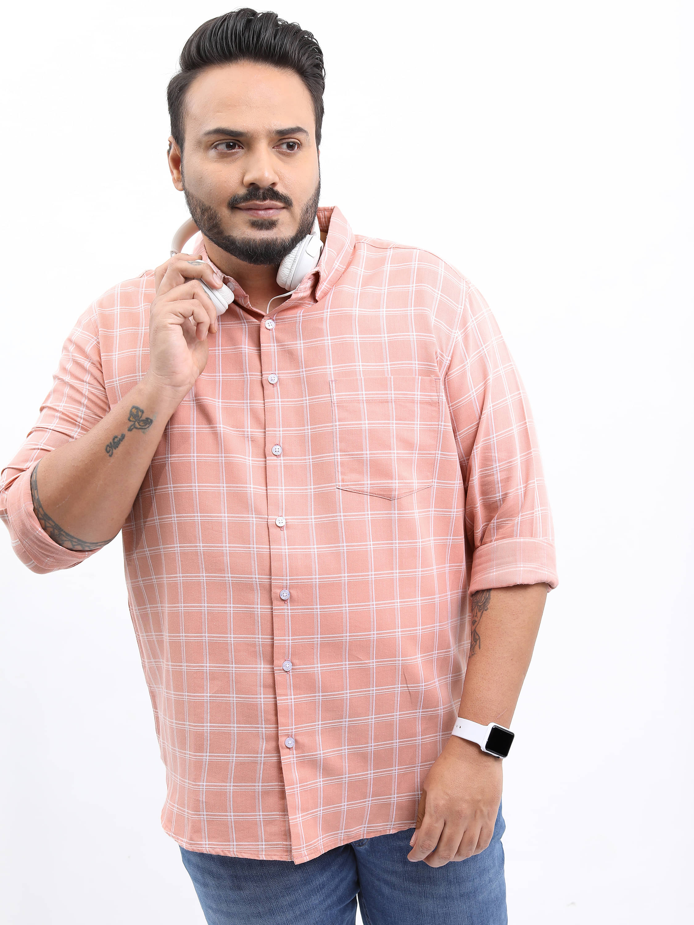     			Highlander Cotton Blend Slim Fit Checks Full Sleeves Men's Casual Shirt - Multicolor ( Pack of 1 )