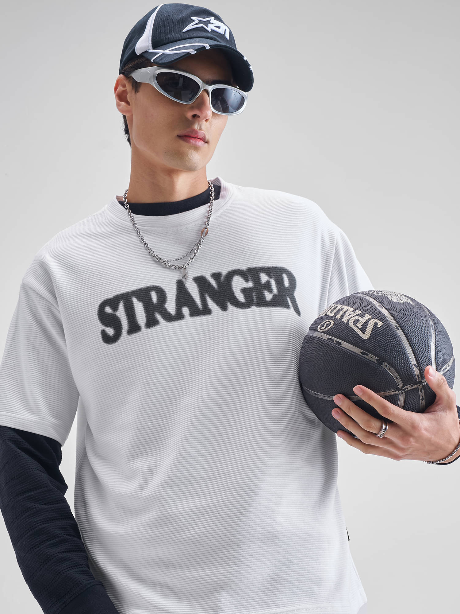     			Highlander Men Cotton Blend Relaxed Fit Printed T-Shirt ( White )