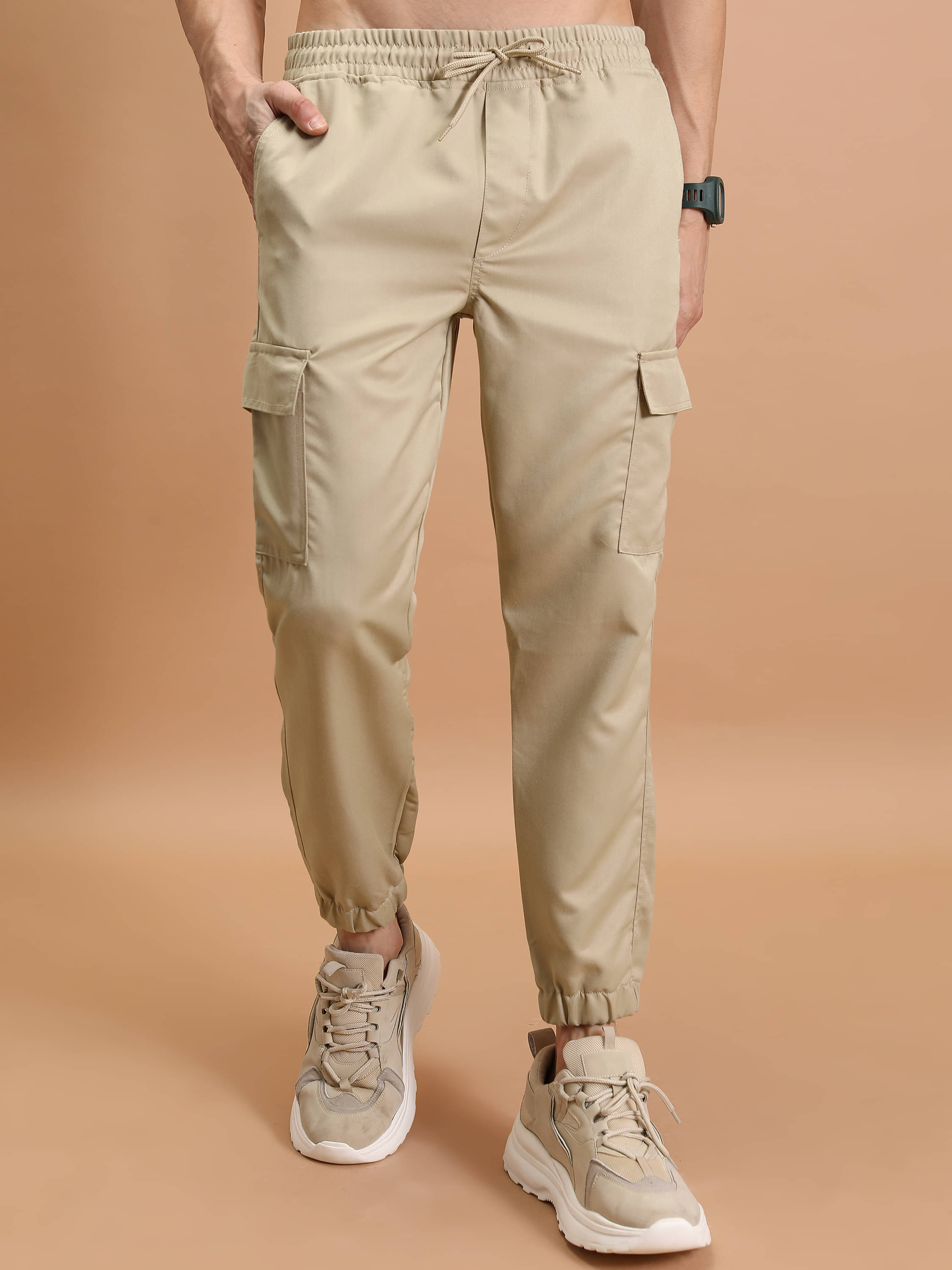     			Highlander Regular Men's Joggers - Khaki ( Pack of 1 )