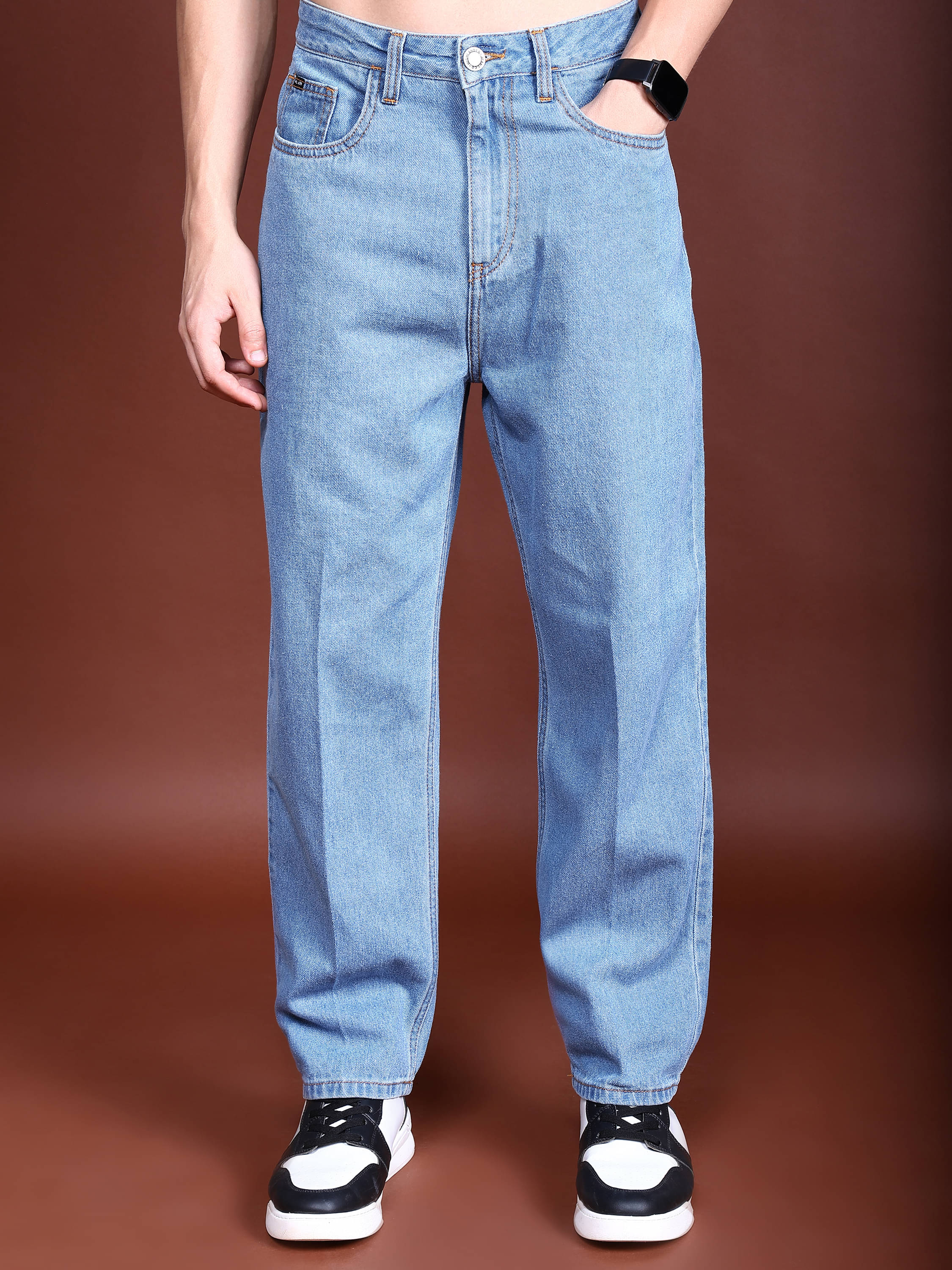     			Highlander Relaxed Basic Men's Jeans - Light Blue ( Pack of 1 )