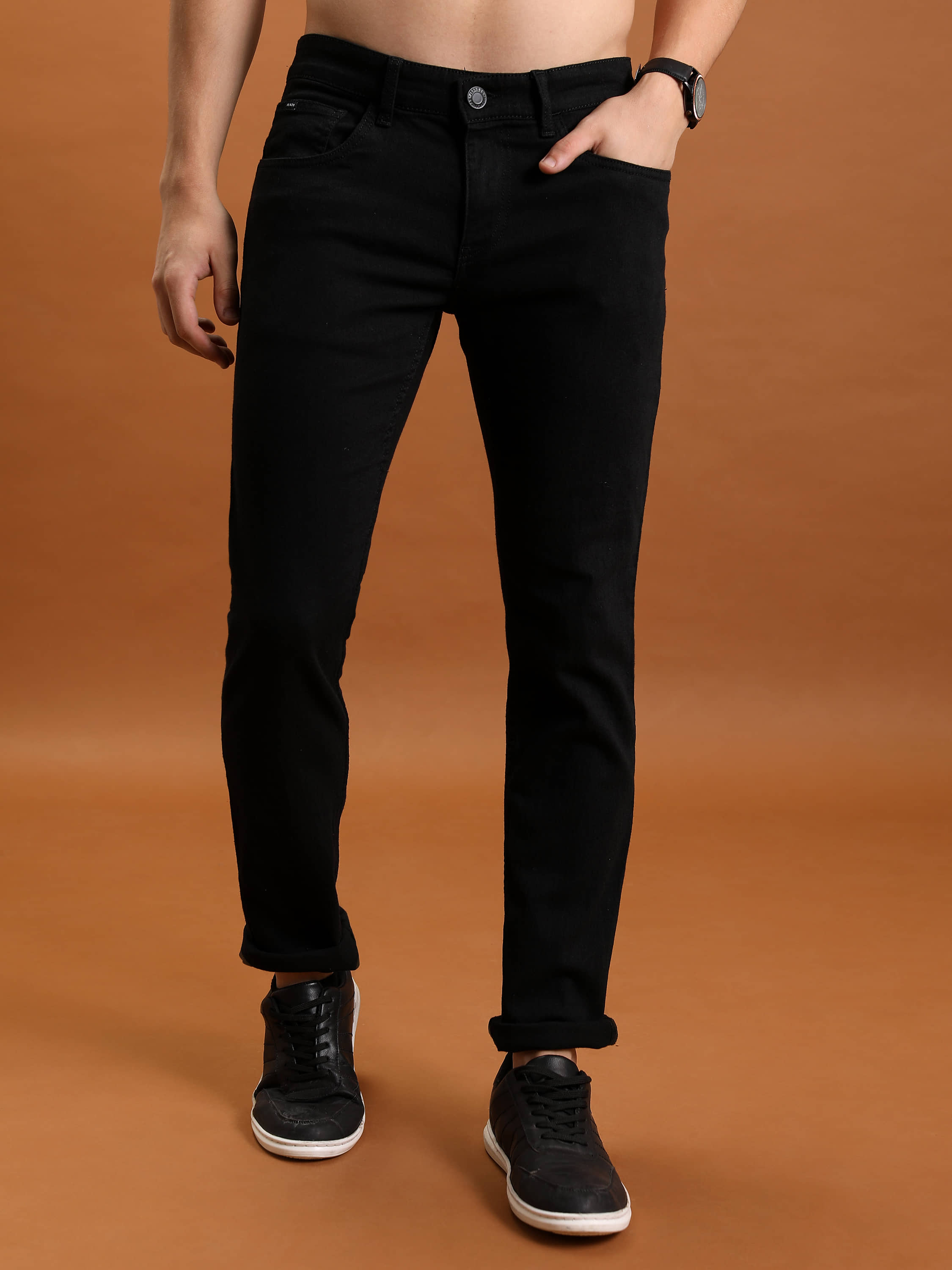 Highlander Straight Basic Men's Jeans - Black ( Pack of 1 ) - Jeans | Buy online on ZillyBuy