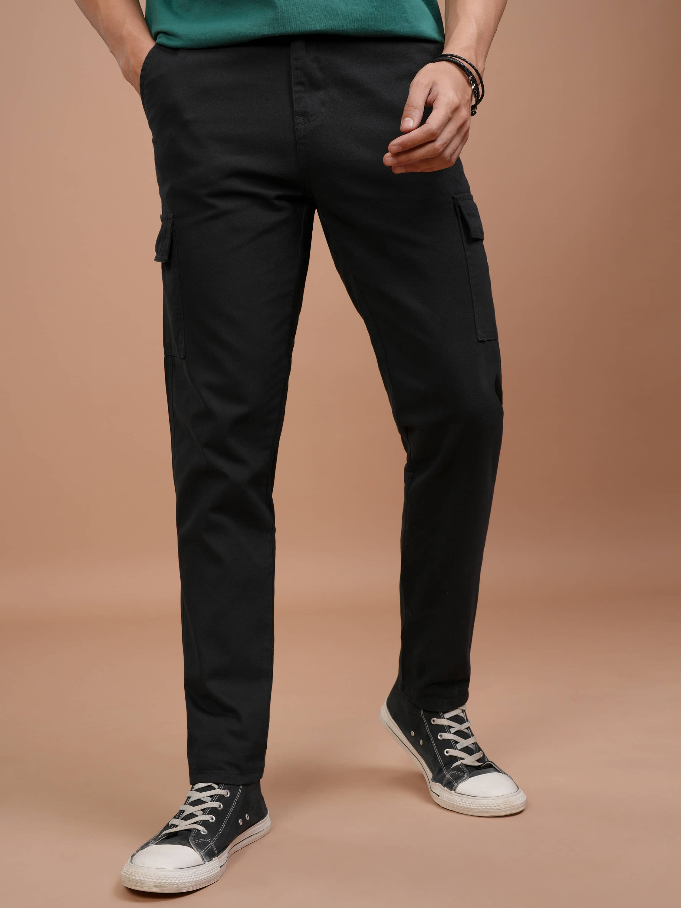 Highlander Tapered Men's Cargos - Black ( Pack of 1 ) - Trousers | Buy online on ZillyBuy