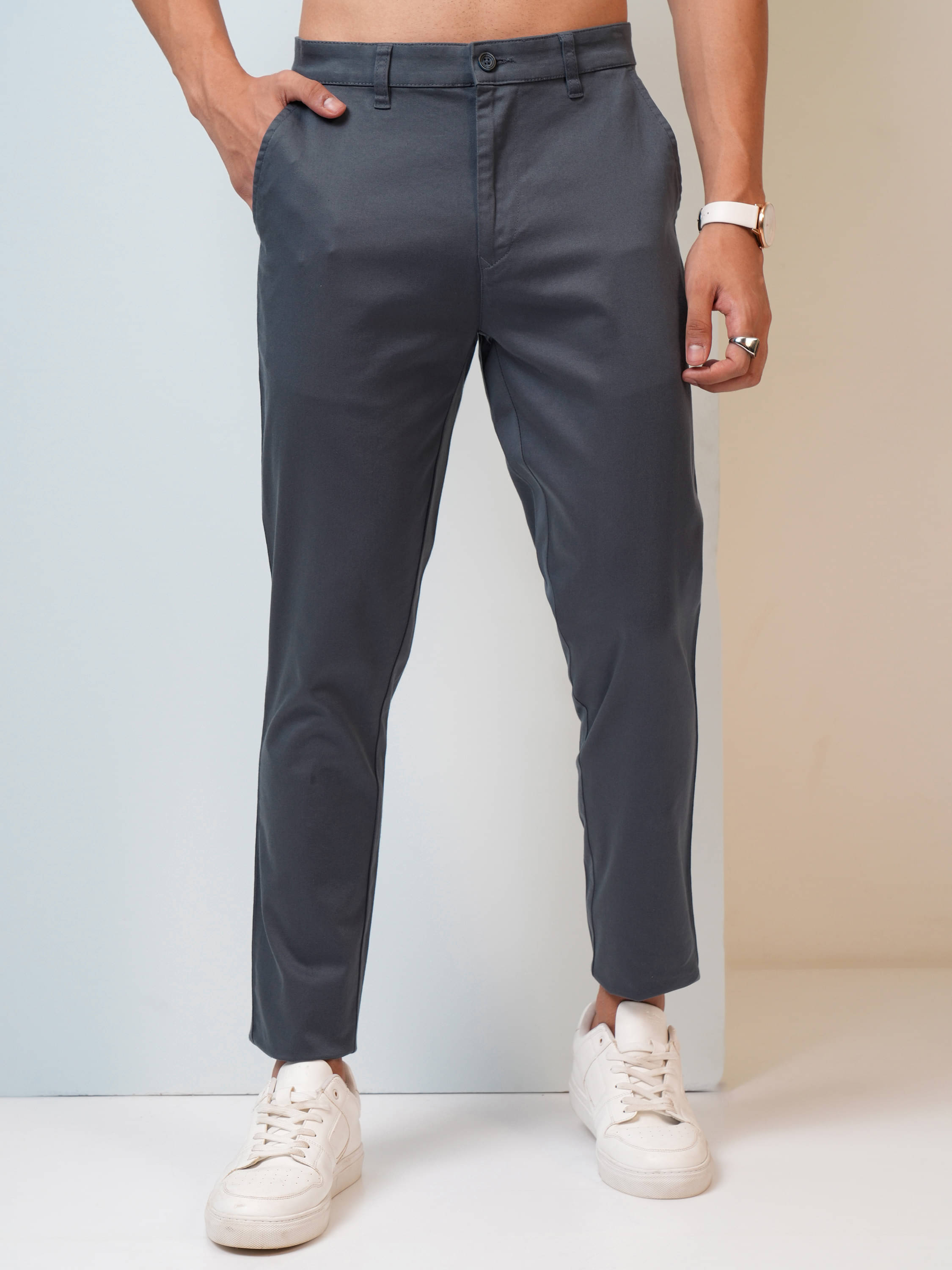     			Highlander Tapered Men's Chinos - Blue ( Pack of 1 )
